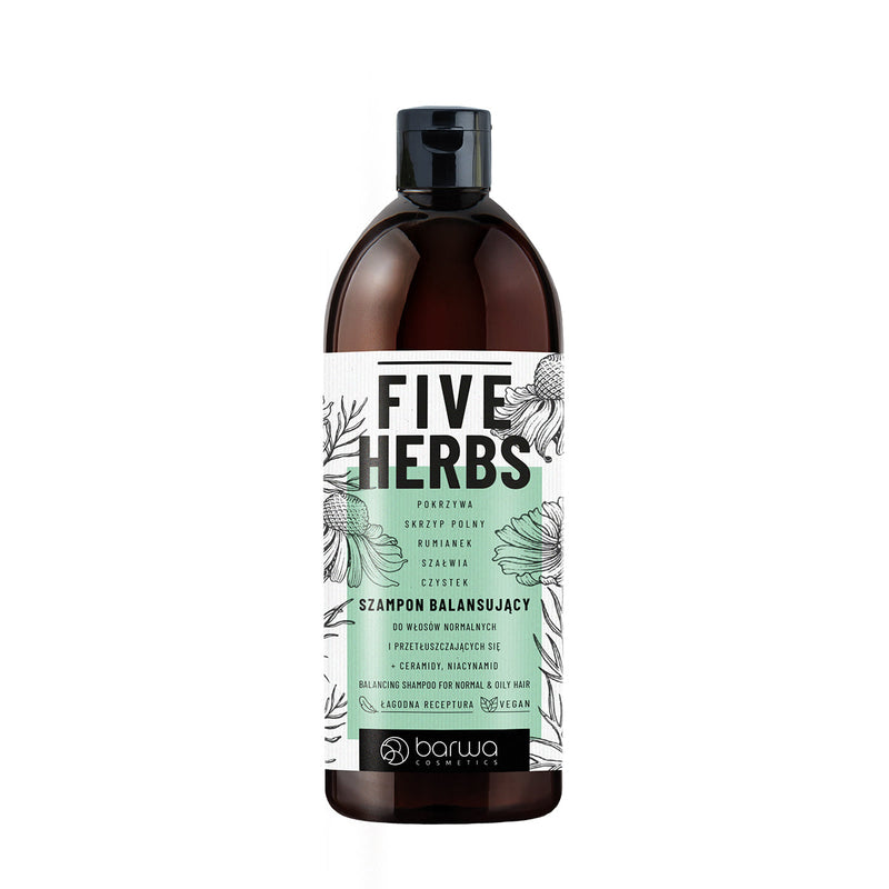 FIVE HERBS - Balancing Shampoo For normal & oily hair 480ml