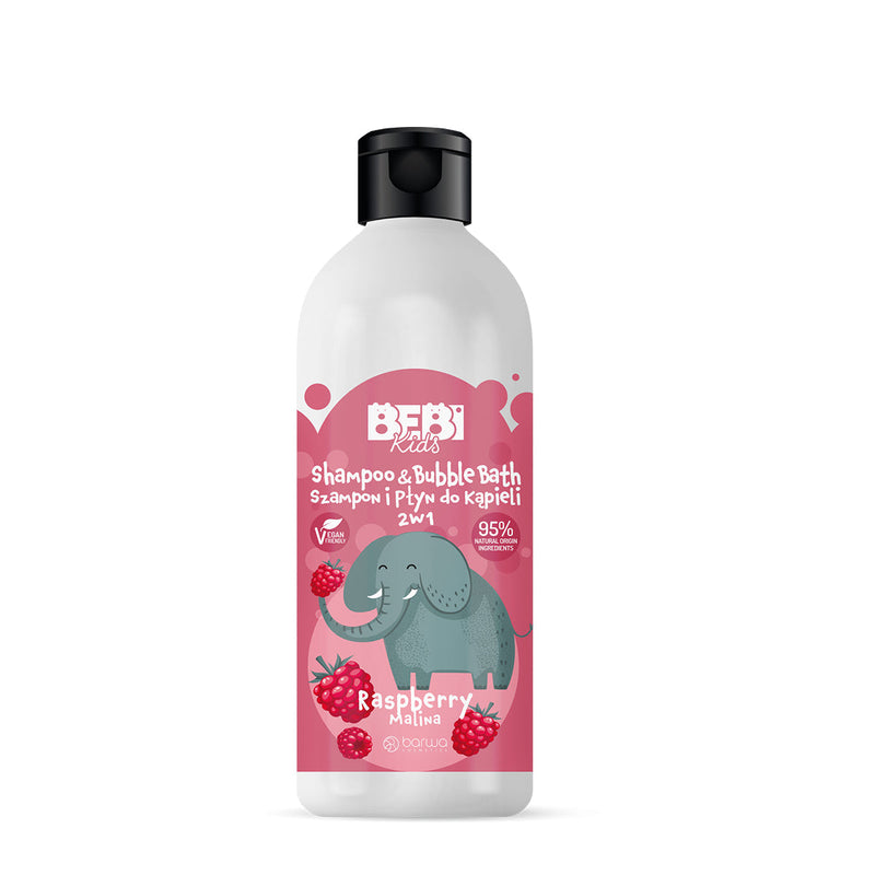 BEBI Kids - Shampoo & bubble bath for children 2in1 - Raspberry 500ml