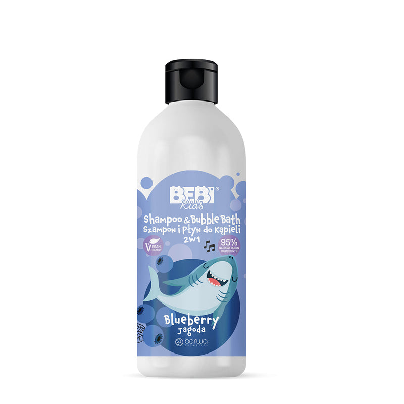 BEBI Kids - Shampoo & bubble bath for children 2in1 - Blueberry 500ml