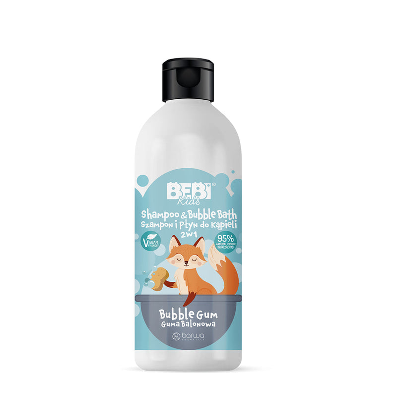 BEBI Kids - Shampoo & bubble bath for children 2in1 - Bubble Gum 500ml