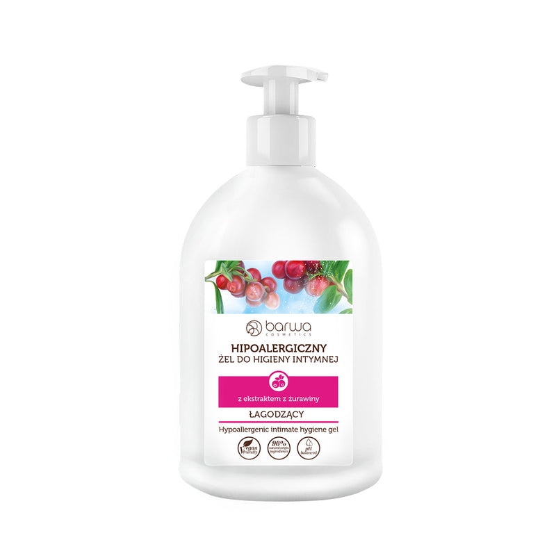 barwa COSMETICS - Hypoallergenic soothing intimate hygiene gel with cranberry extract 500ml