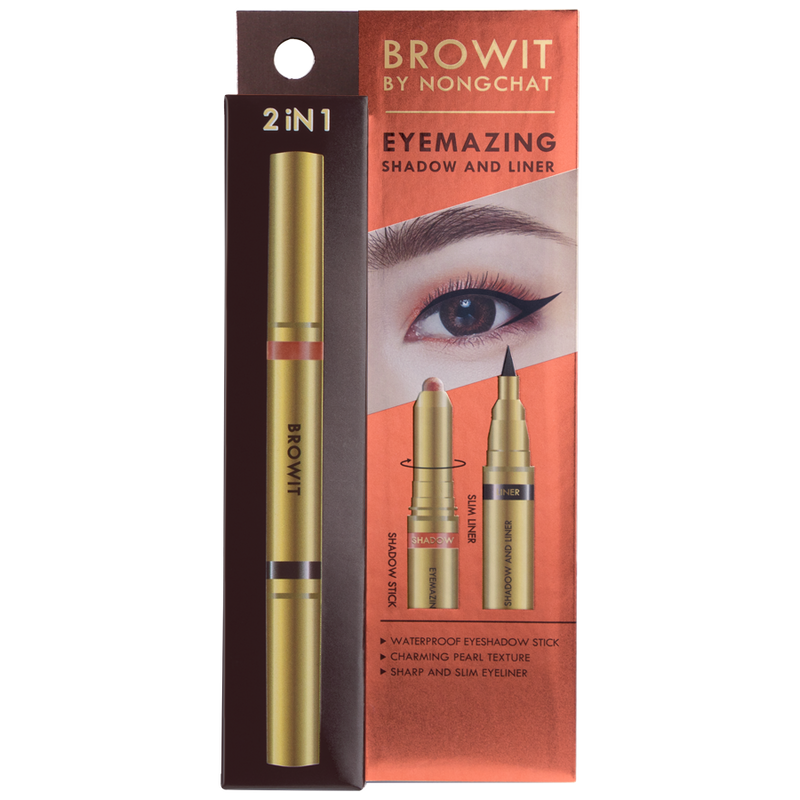 Eyemazing Shadow and Liner 0.60g+0.85ml Browit #Bridal Pink Gold