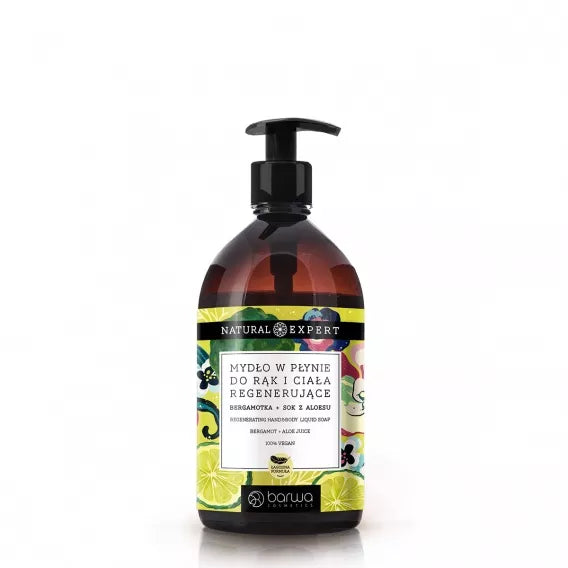 NATURAL EXPERT - Liquid soap, regenerating, bergamot + aloe vera juice 500ml