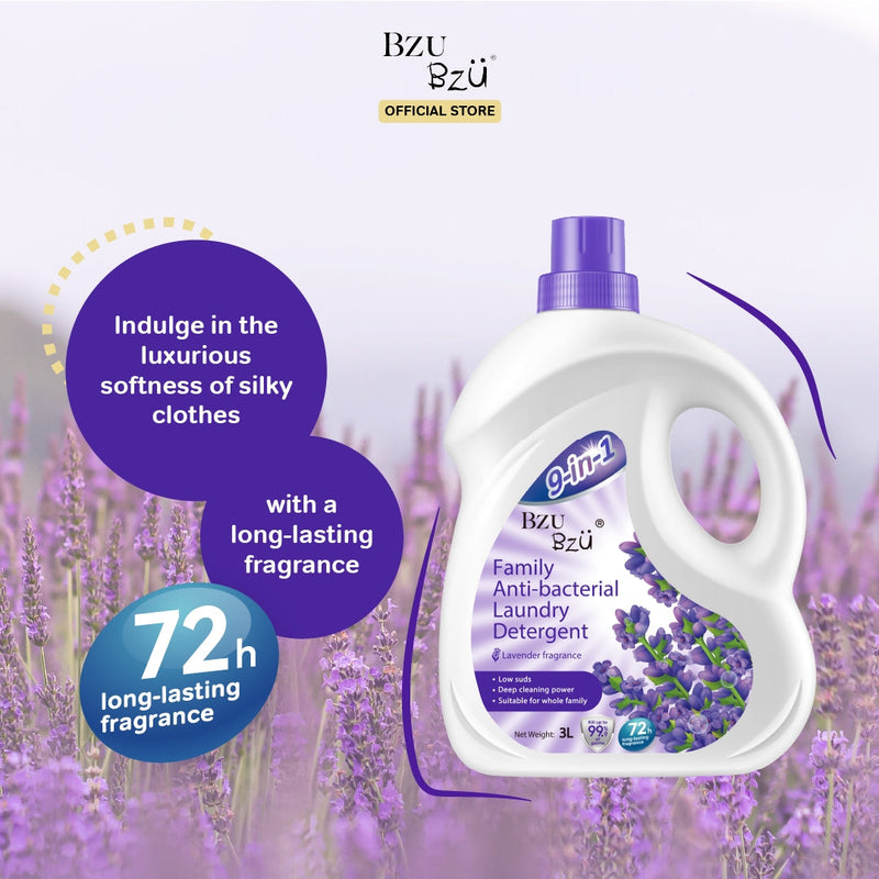 Family Anti-bacterial Laundry Detergent Lavender - 3L