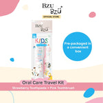 Kids Oral Care Travel Kit 3+ Years (Strawberry Toothpaste + Toothbrush)