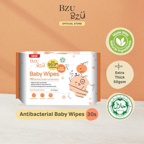 Anti-bacterial Baby Wipes - 30 wipes