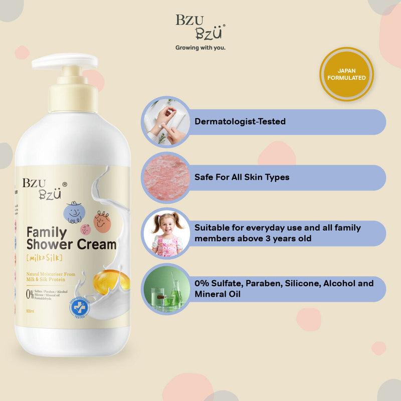 Family Shower Cream (Milk+Silk) - 800ml