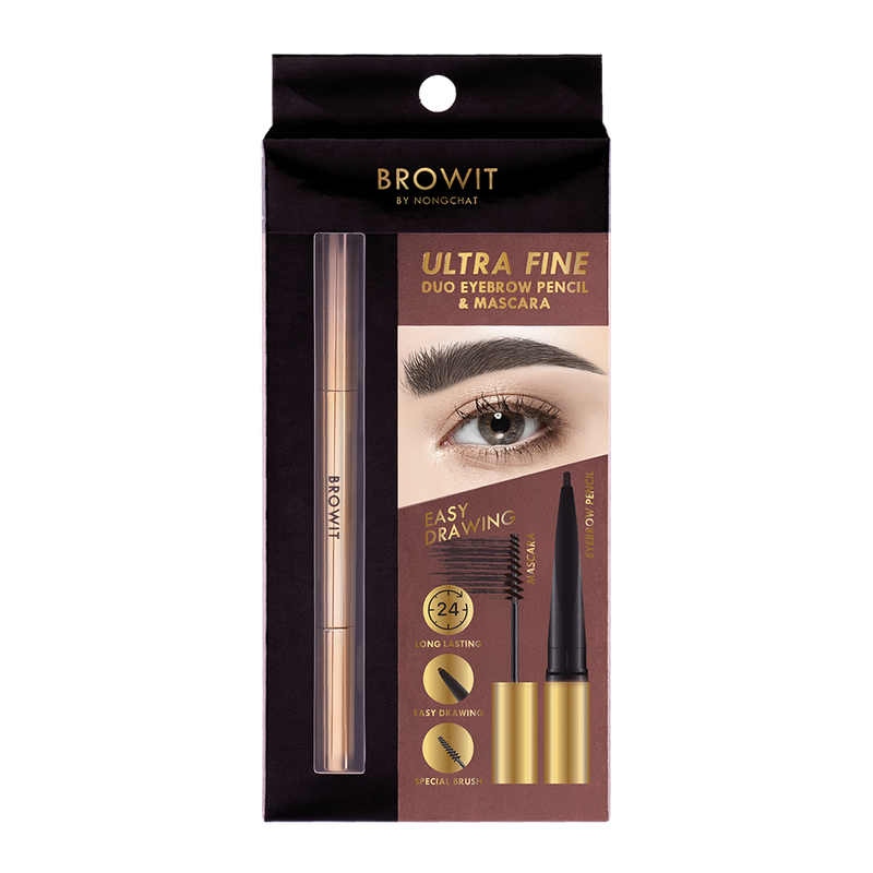 Ultra Fine Duo Eyebrow Pencil & Mascara 0.16g+1.26g Browit #Ash Brown