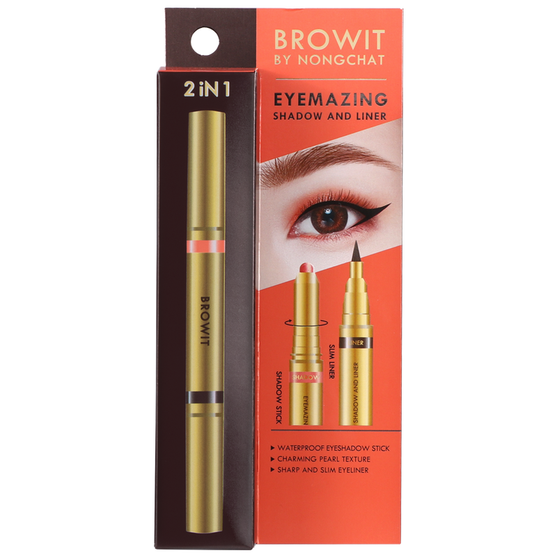 Eyemazing Shadow and Liner 0.60g+0.85ml Browit #Charming Apricot