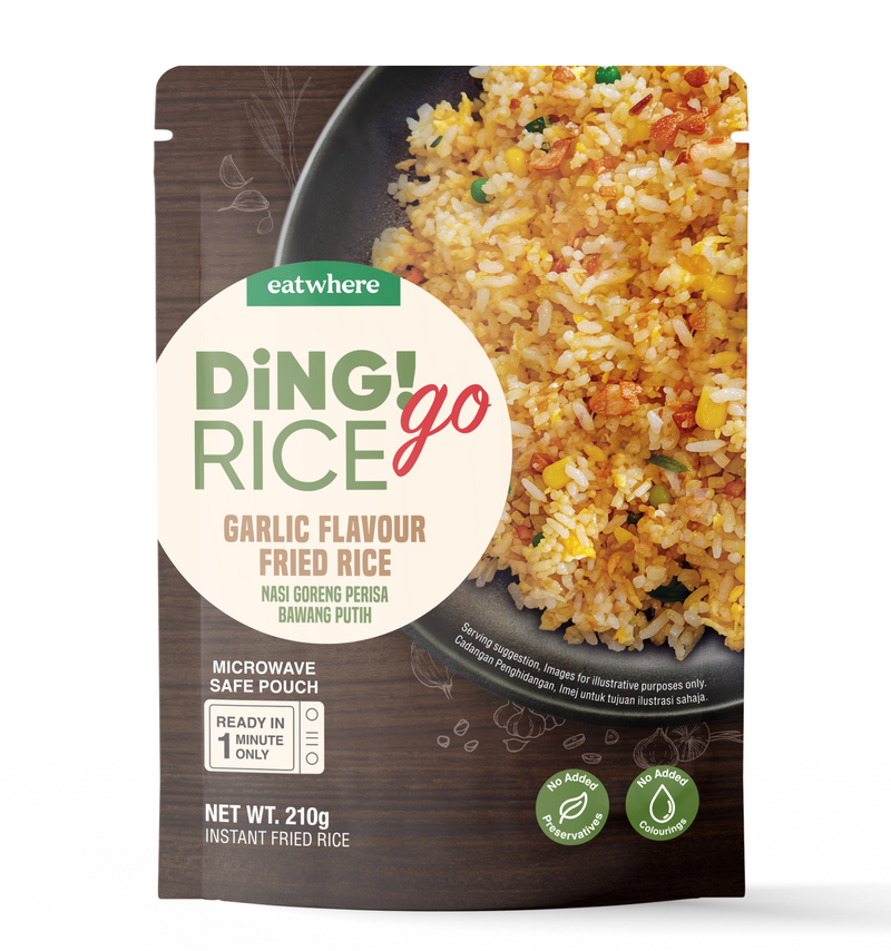 DING GO RICE GARLIC FLAVOUR FRIED RICE 210G