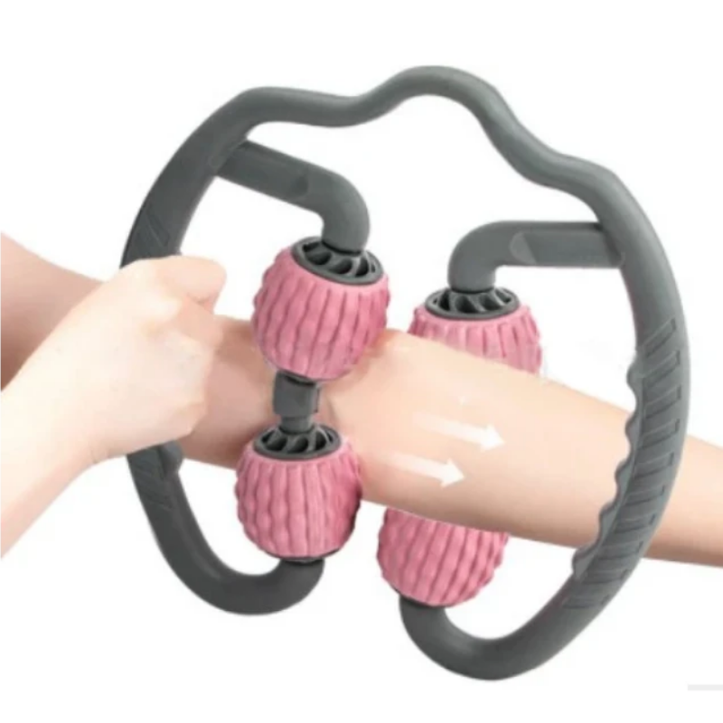 Annular handheld massage roller