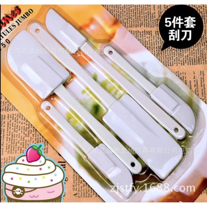 5-piece silicone cream spatula
