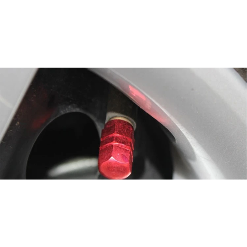 Aluminum Alloy Car Tire nozzle - Red (Four pieces)