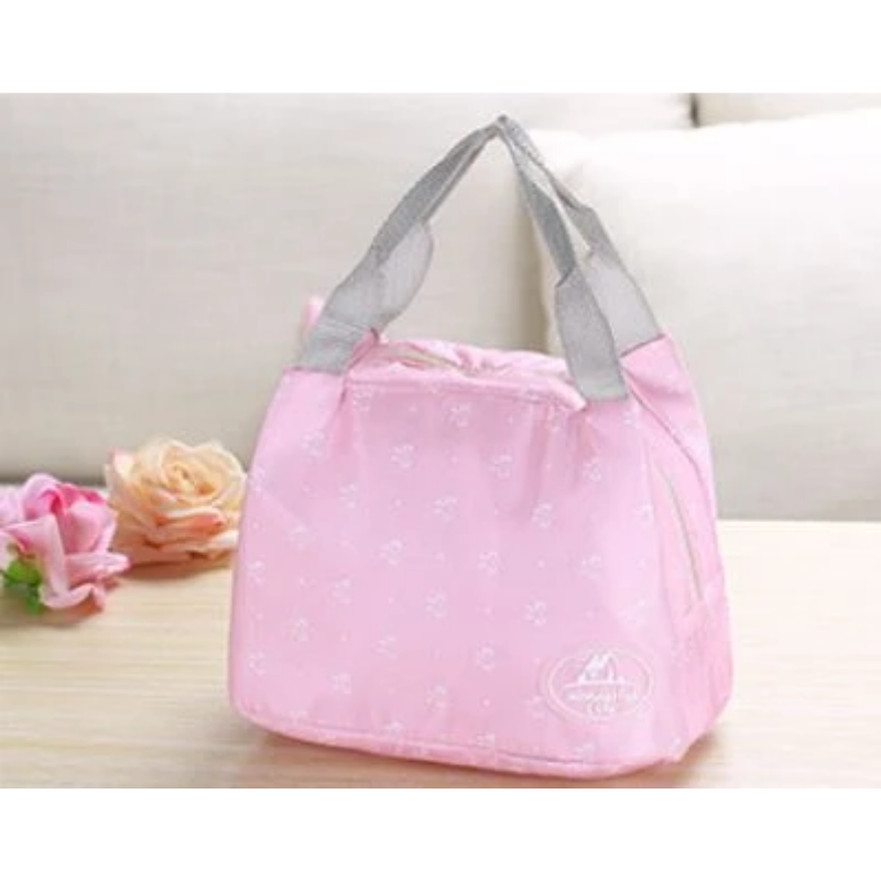 Insulation bag waterproof lunch box bag- Type D pink with butterfly