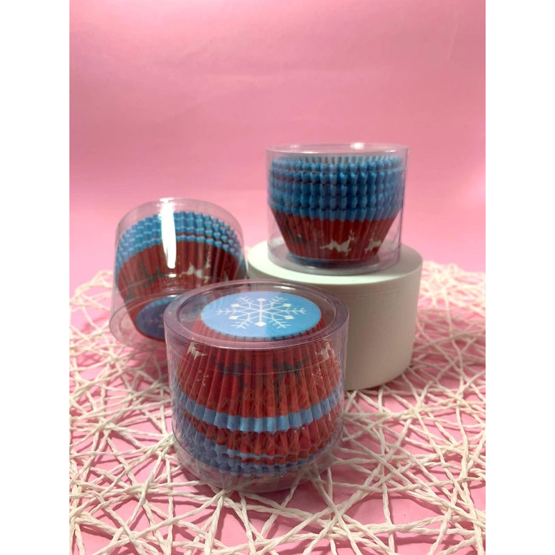 Colorful paper cups/CUPCAKE cup (100 units)-Christmas style