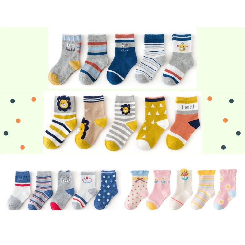 Children's orange tube socks (5 styles)-M