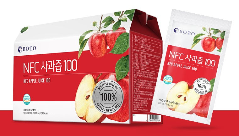 Boto NFC 100%高濃度蘋果汁 禮盒裝 100mlx30包