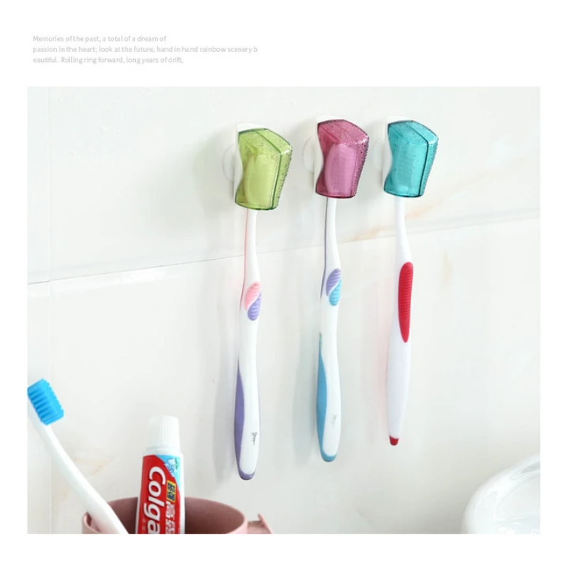 Creative suction cup toothbrush dust cover three packs