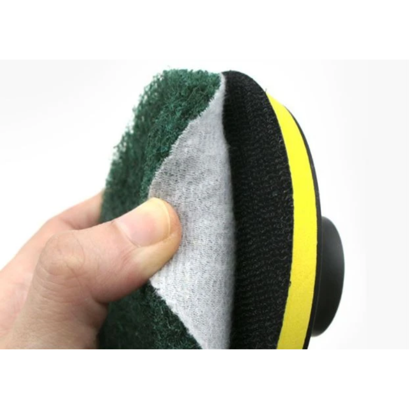 Electric drill/electric batch use self-adhesive disc wheel scouring pad (rust removal/cleaning/polishing)-three red and green