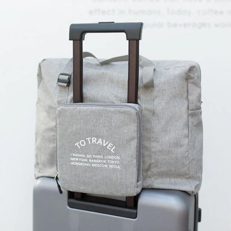 Large capacity folding travel bag - Grey (Large Size)