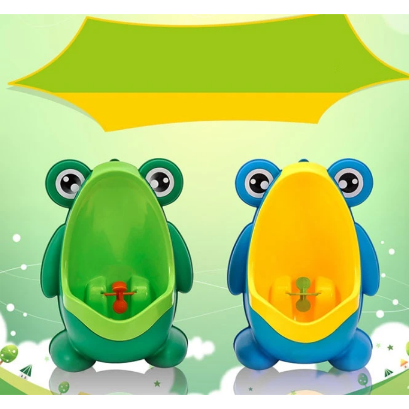Cute Frog Boy Learning Standing Urinal-Green