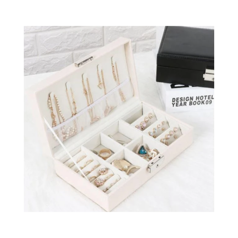 Simple Square Jewelry Storage Box-White