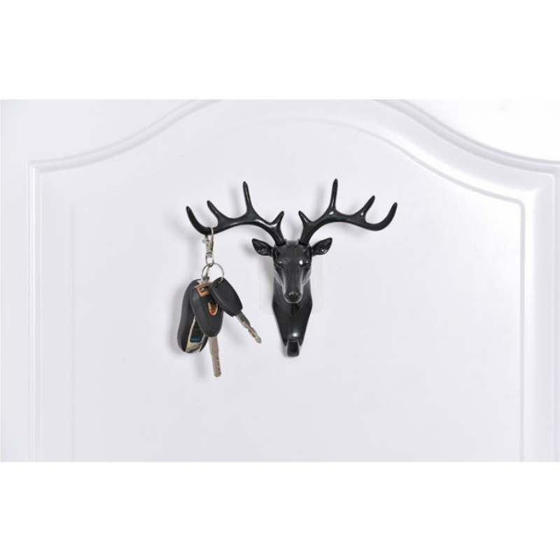 Deer Head Wall Key Holder-White