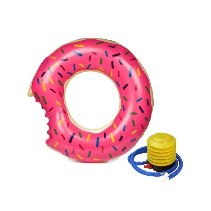 Inflatable Donut Swim Ring - Pink D