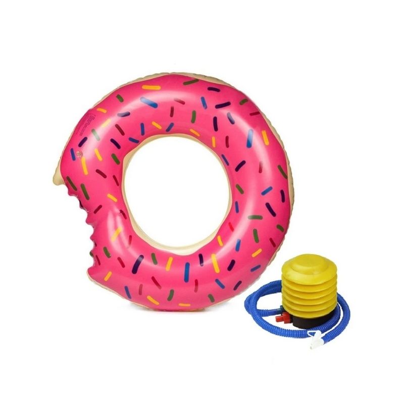 Inflatable Donut Swim Ring - Pink C