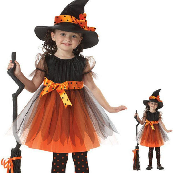 Halloween Children's Witch Magic Dance Costume Hood (110CM)
