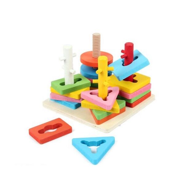 Children's educational toysFour-pillar shape set of building blocks