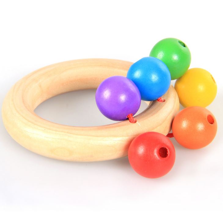 Children'seducational toysWooden rattle ring