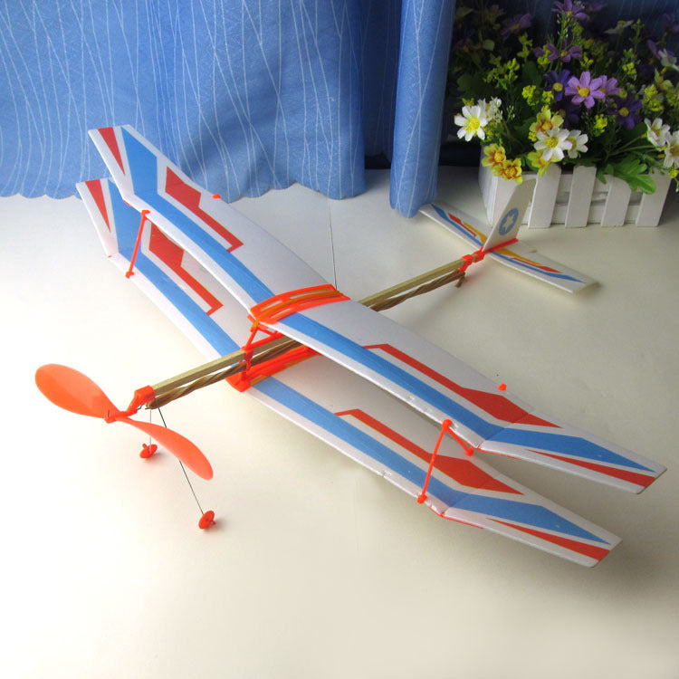 Elastic powered airplane model (Random style)