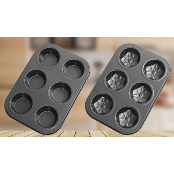 Flat cup baking mold (non-sticky)