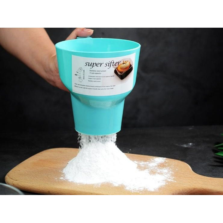 Candy color semi-automatic cup flour sieve