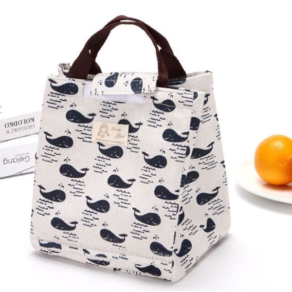 Japanese Style Water-proof Lunch Bag - D Whale