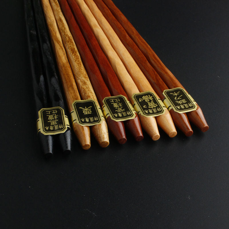 Japanese style five-color wooden chopsticks - Pointed style