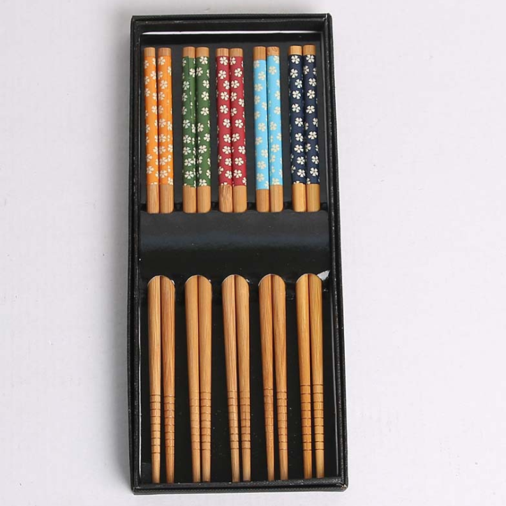 Japanese style five-color wooden chopsticks - Type C