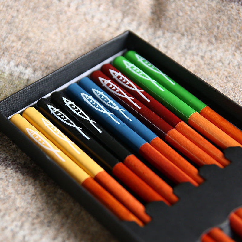 Japanese style five-color wooden chopsticks - Type D