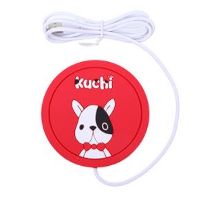 Portable USB Silicone Heating Coaster- Type C - Puppy