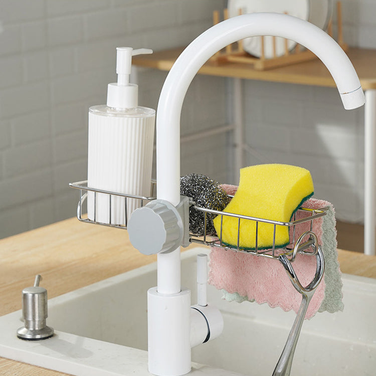 Stainless steel drain storage rack-A double basket