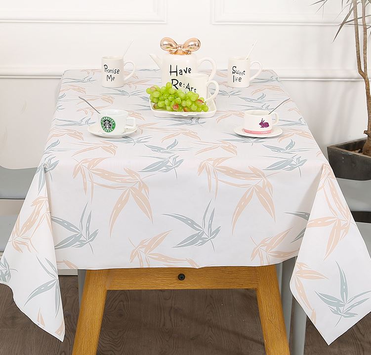 Oil-proof disposable tablecloth-B leaf style (long style) 137*137cm