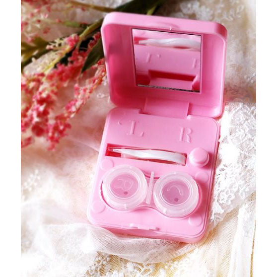 Portable contact lens cleaner (white/pink) PINK