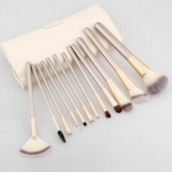 BAKE URBAN-12 Off-White Makeup Brush Set