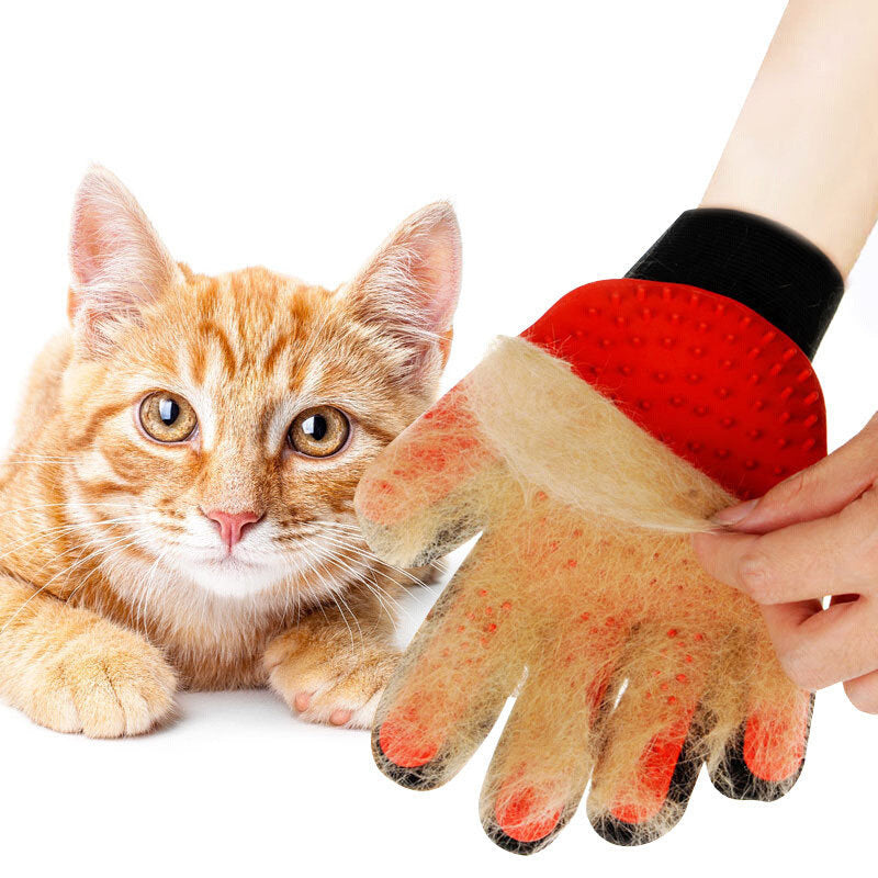 Pet Hair Removel Glove - Red