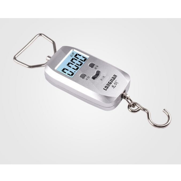 Portable mini waterproof electronic luggage scale (50kg white backlight)