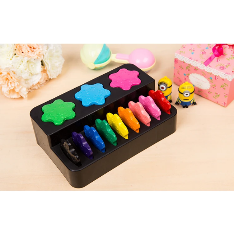 New 12-color children's snowflake crayon set
