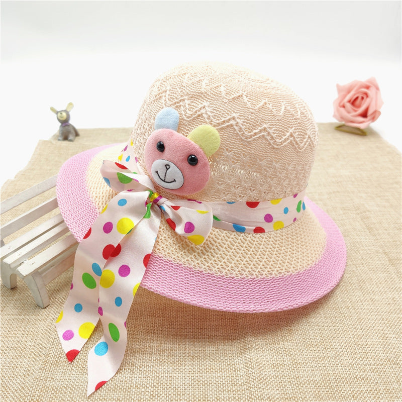 Children Straw Hat - Pink